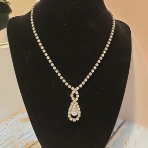 Vintage AB Rhinestone Necklace